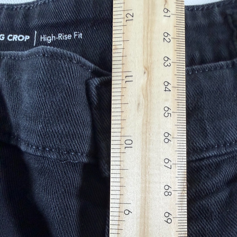 AG Saige Wide Leg Crop High-Rise Fit Size 30 Color Black - Picture 13 of 16